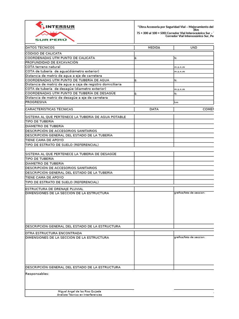 Protocolo de Campo Ca-Md-Prog | PDF | Tubería (transporte de fluidos ...