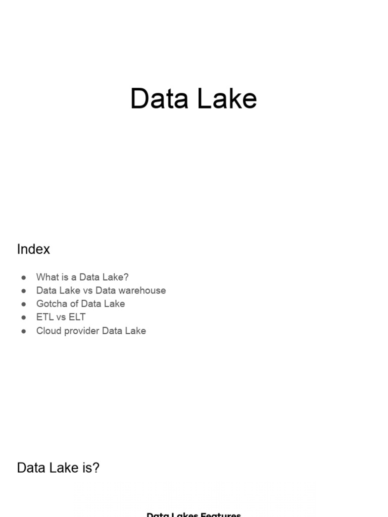 Data Lake | PDF