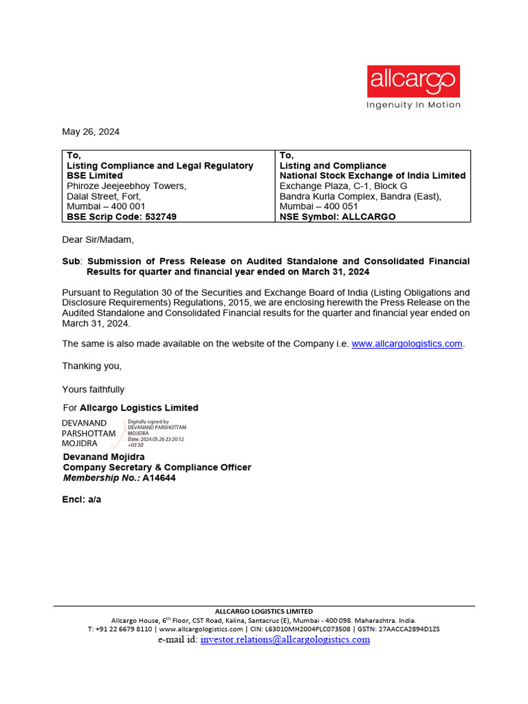 Membership No.:: Devanand Parshottam Mojidra | PDF | Logistics | Business