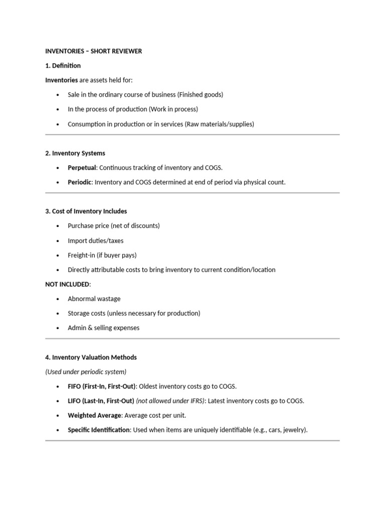 INVENTORIES | PDF