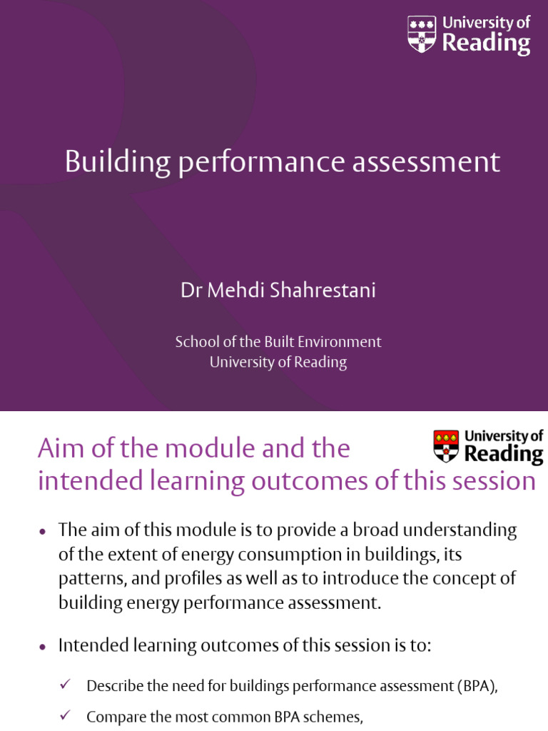 Building Performance Assessment Overview | PDF