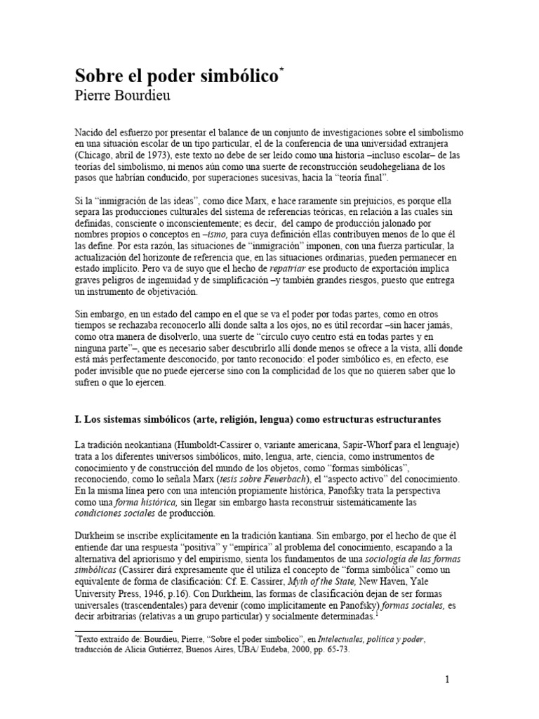 Ejemplos de poder simbólico en sociedad | PDF | Ideologías | Fuerza