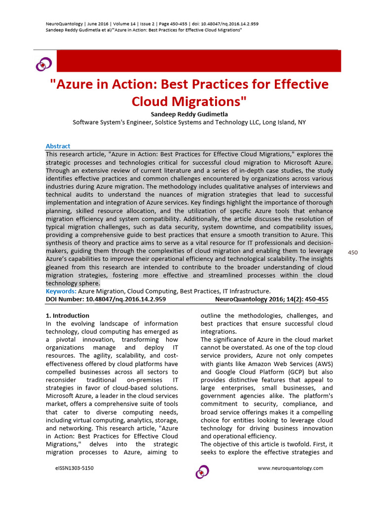 Azure in Action Best Practices For Effective Cloud Migrations | PDF ...