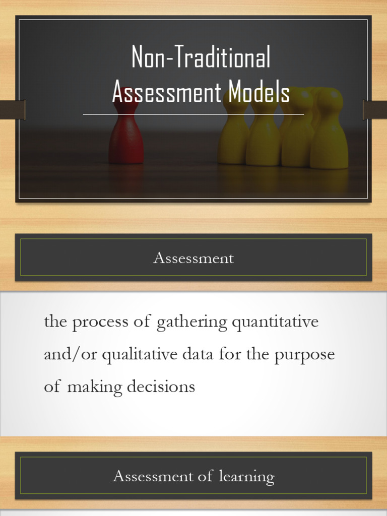 Non-Traditional Assessment Strategies | PDF | Educational Assessment ...