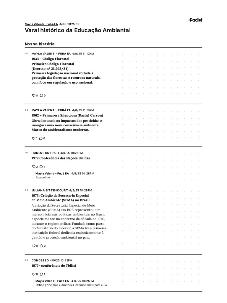 História da Educação Ambiental no Brasil | PDF | Ambiente natural ...