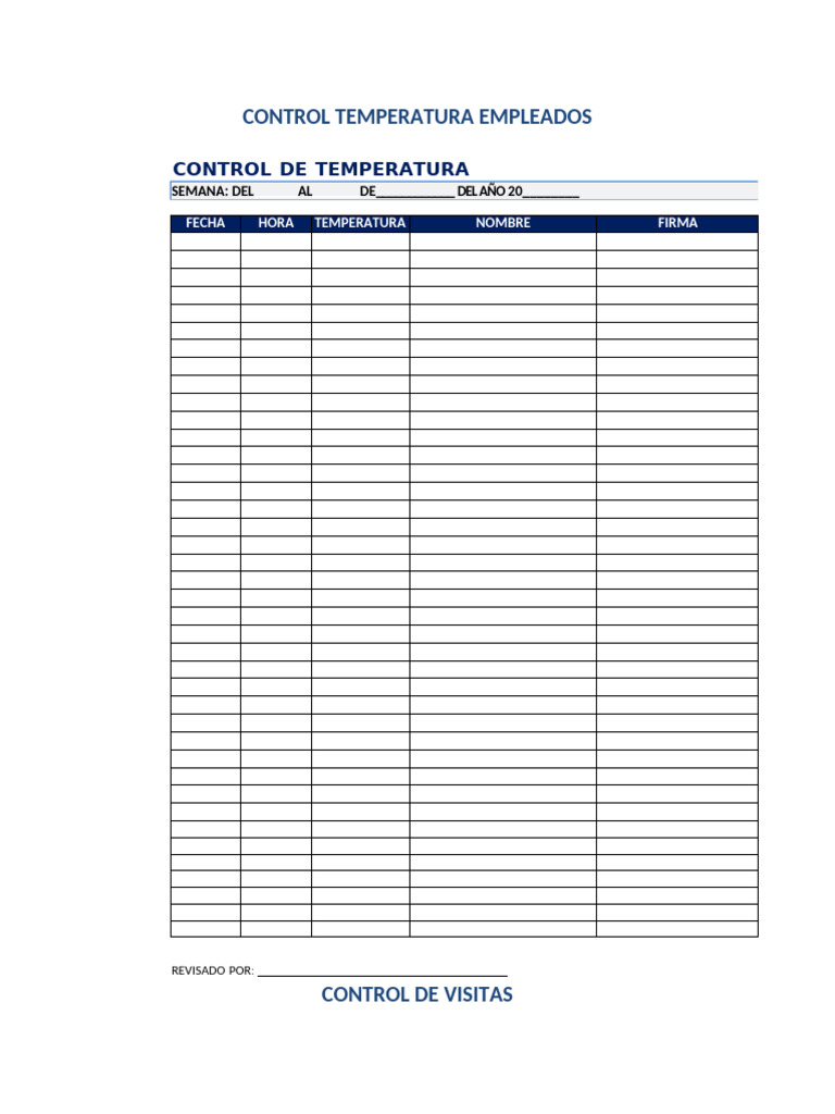 Listados de Control Temp | PDF