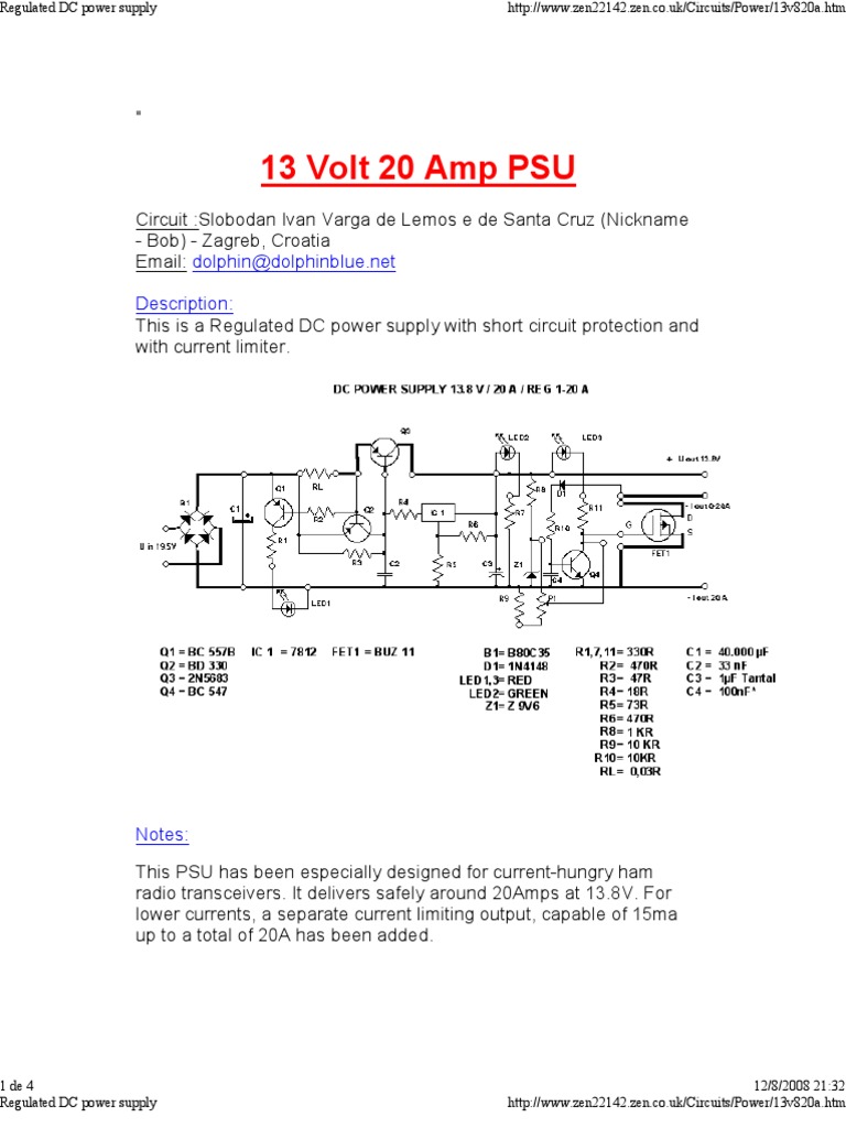 Regulated DC Power Supply | PDF | Power Supply | Field
