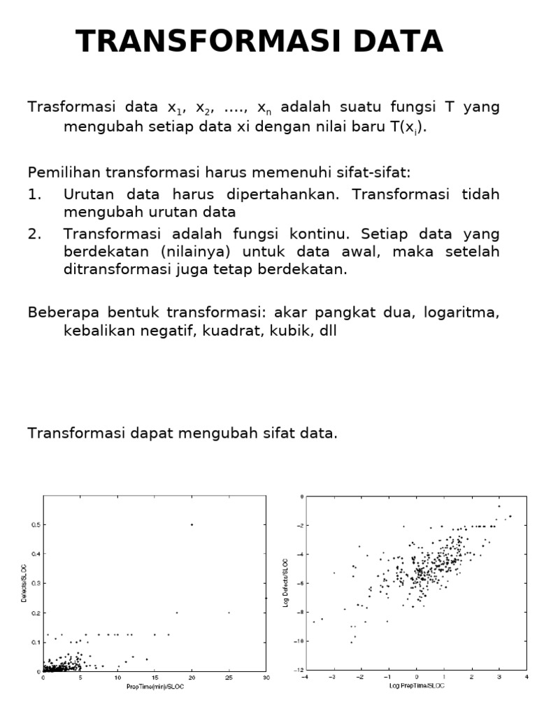 Tujuan dan Metode Transformasi Data | PDF