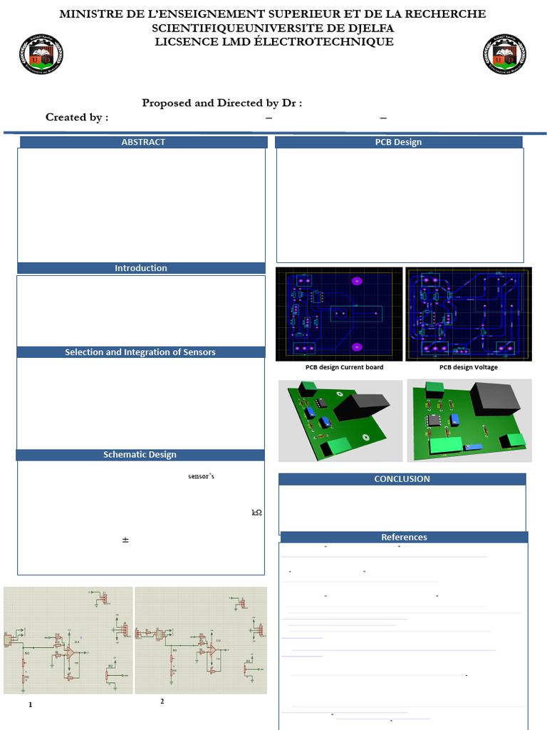 Current and Voltage Sensor PCB Design | PDF | Amplifier | Sensor