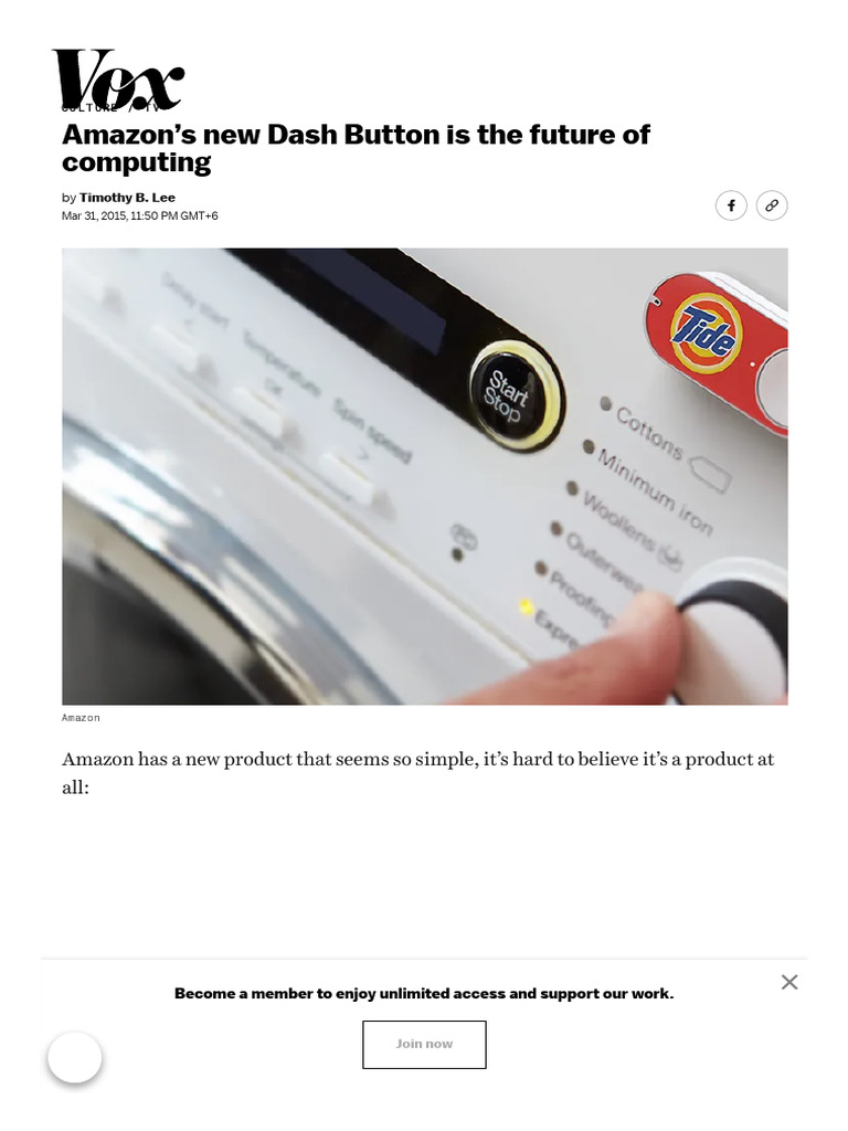 Amazon's New Dash Button Is The Future of Computing - Vox | PDF ...