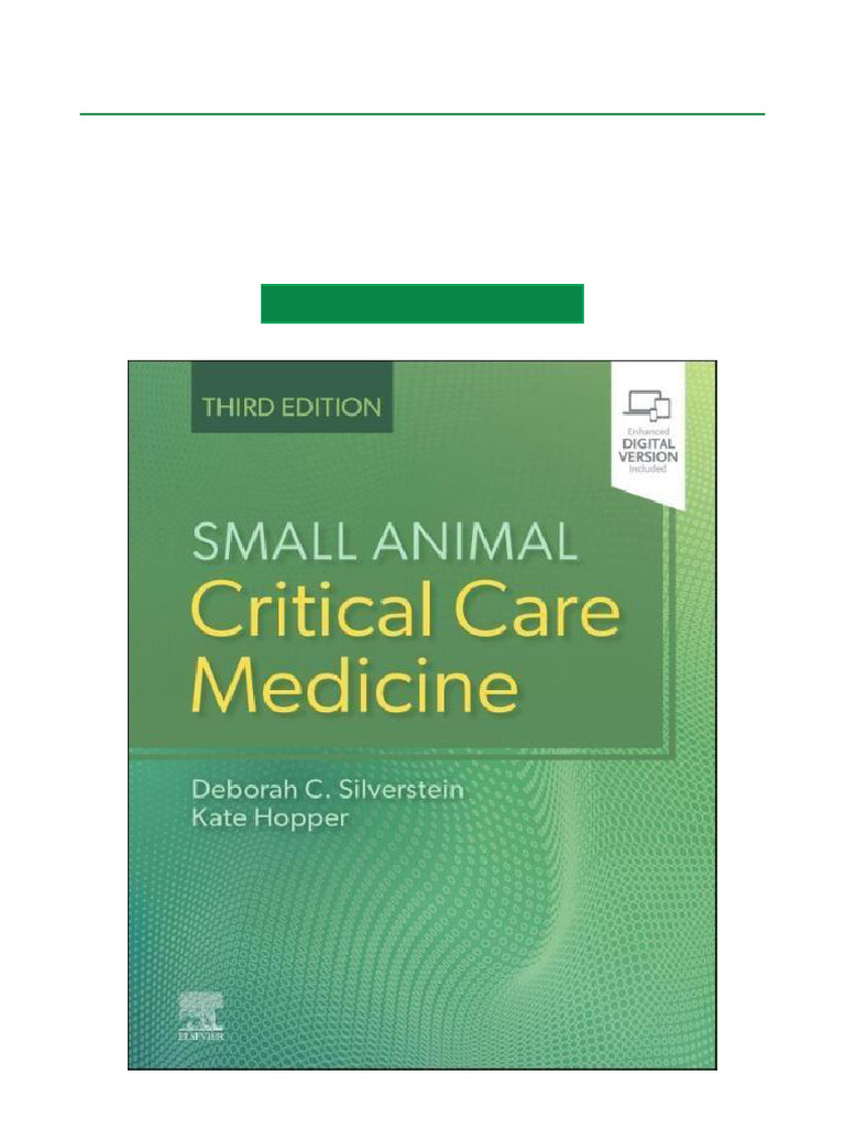 Small Animal Critical Care Medicine 3rd Ed | PDF | White Blood