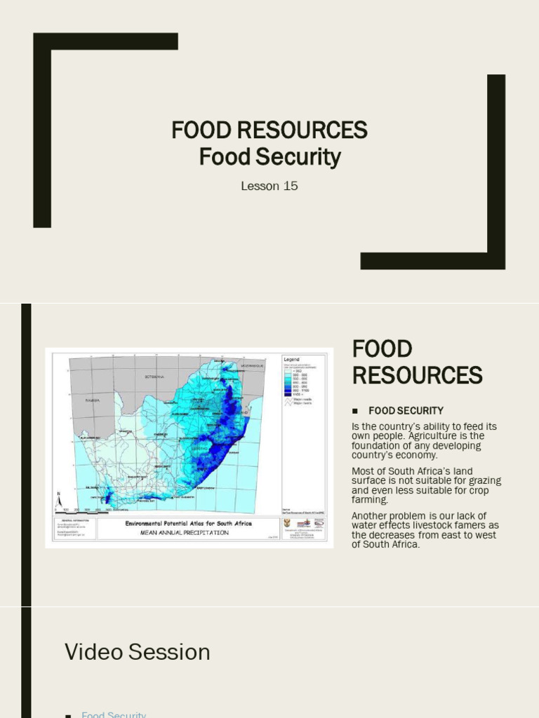 FOOD SECURITY Lesson 15 | PDF