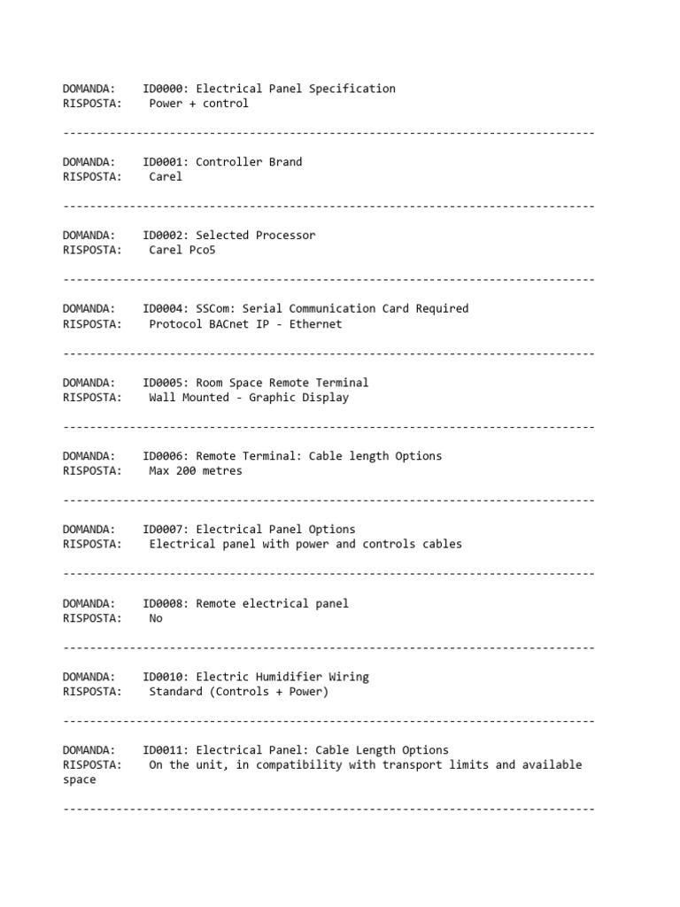 Electrical Panel Specifications Guide | PDF | Heat Exchanger | Switch