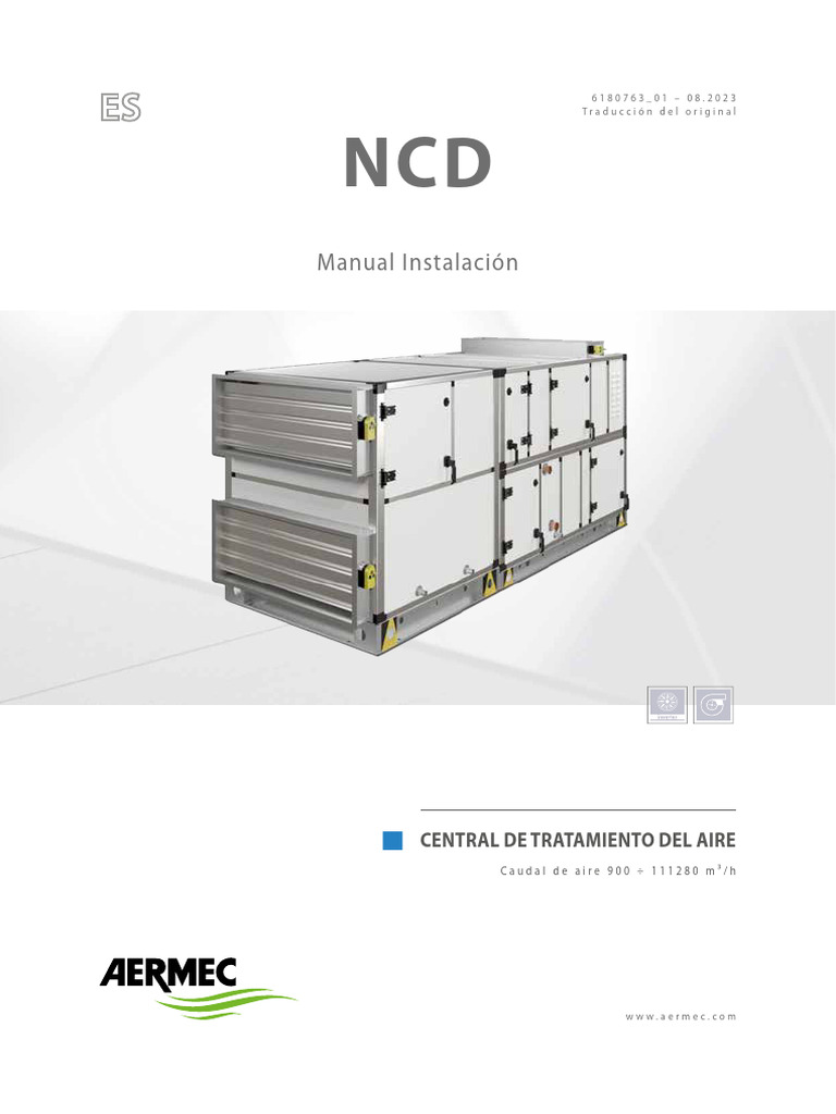 Manual Técnico e Instalación Unidades Manejadoras Aermec Seri | PDF