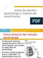 Clima Mental de Estudio-Aprendizaje y Mejora Del Rendimiento