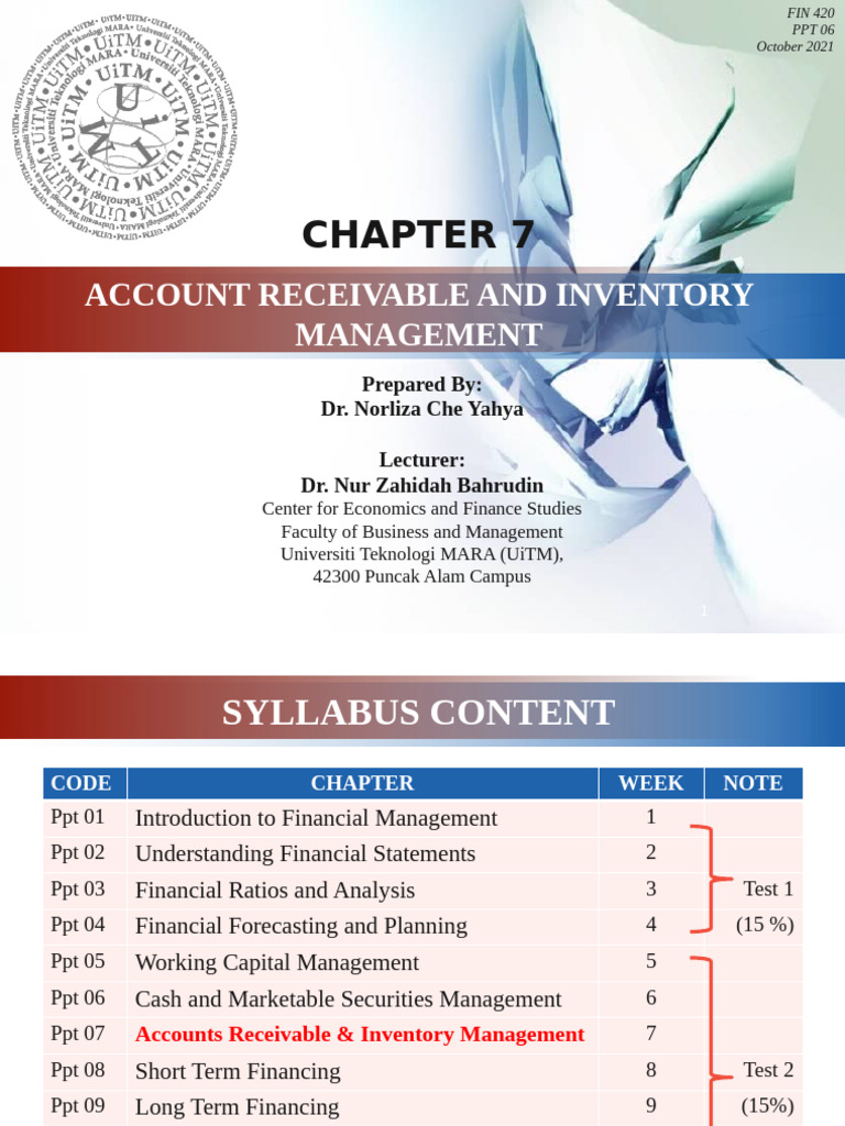 Accounts Receivable & Inventory Management | PDF | Inventory | Credit