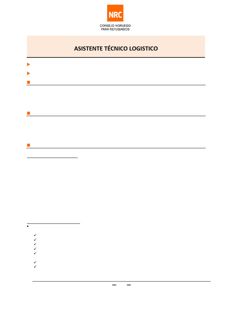 Convocatoria Asistente Técnico Logístico | PDF | Logística | Economias