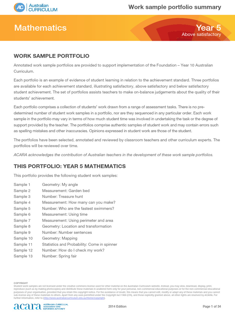 Year_5_Mathematics_Portfolio_Above | PDF | Area | Numbers