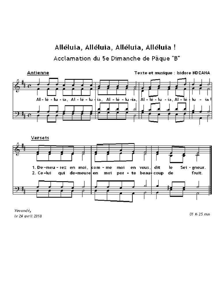 Alléluia Alléluia | PDF