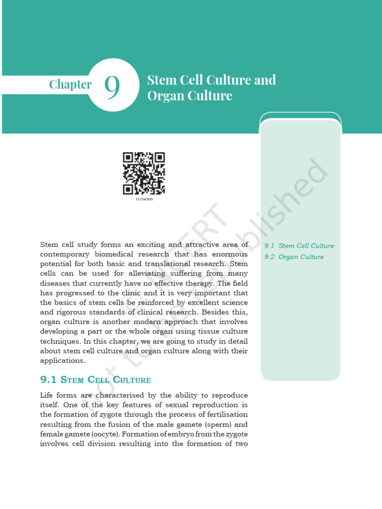 Stem Cell and Organ Culture Insights | PDF | Cell Potency | Stem Cell