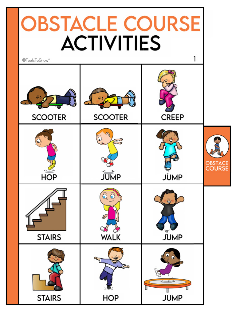 4me - Visual Schedule - Color Version OBSTACLE COURSE | PDF