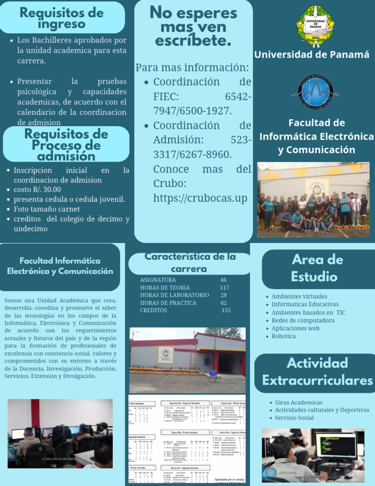 Brochure de Facultad de Informatica | PDF | Informática