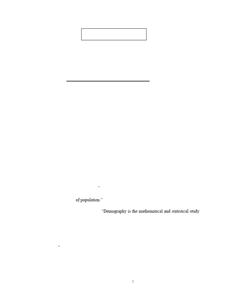 Understanding Demography: Definition & Scope | PDF | Demography ...