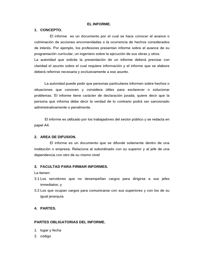 Guía Completa sobre Informes Administrativos | PDF
