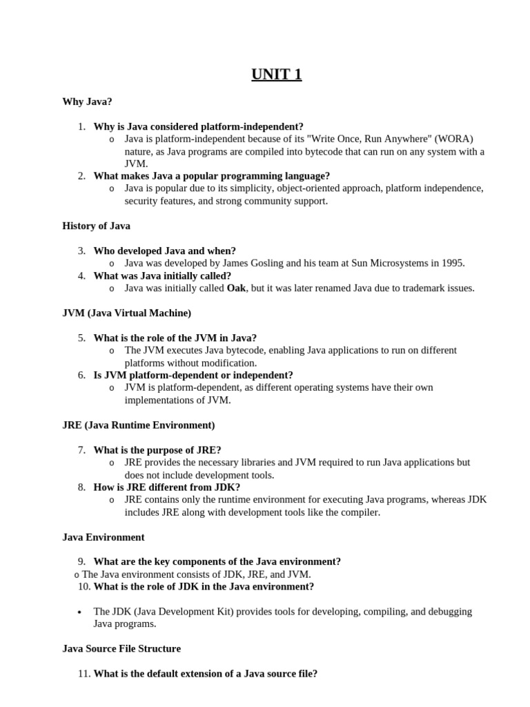 CT 1 Contents_OOPS_java | PDF | Java (Software Platform) | Java ...