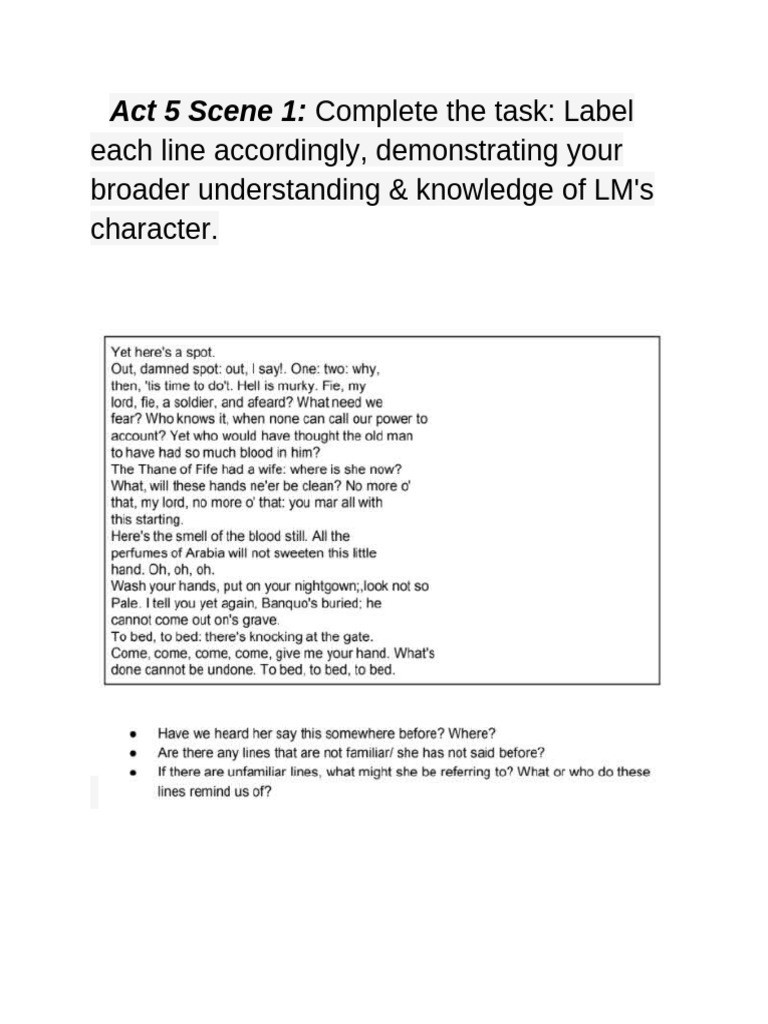 Act 5 Scene 1 | PDF