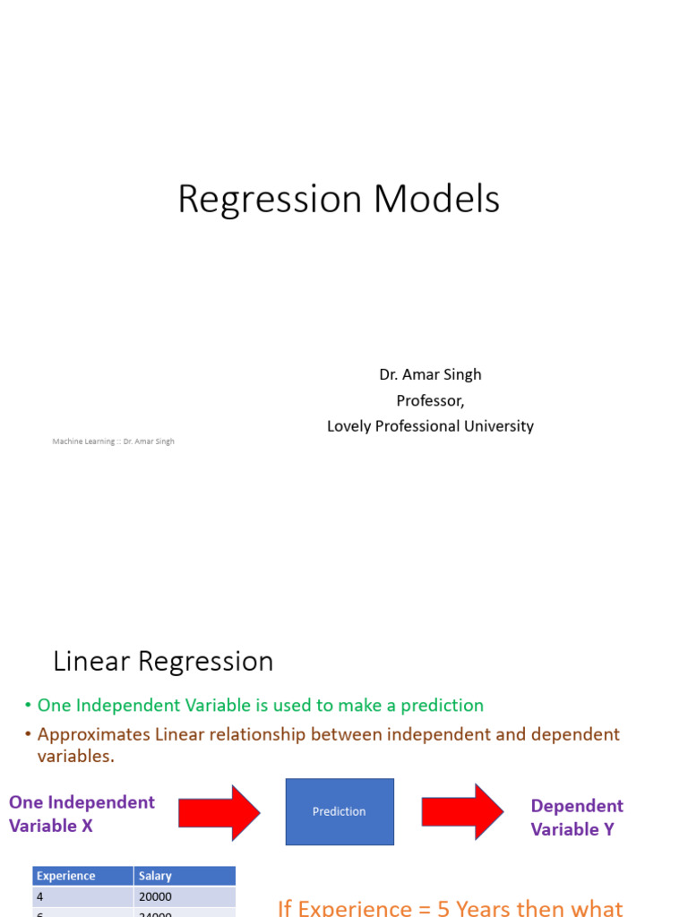 Understanding Linear Regression Models | PDF | Linear Regression ...
