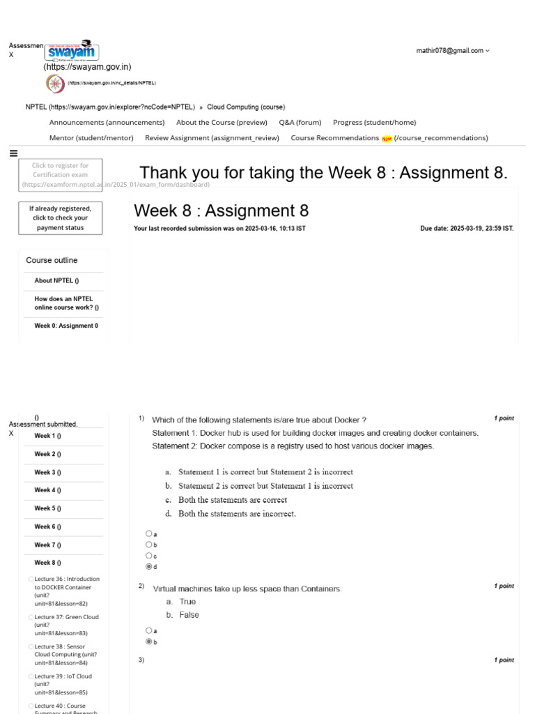 Cloud Computing - Unit 11 - Week 8 | PDF