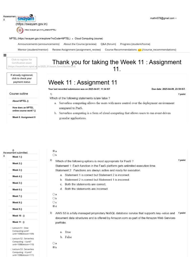 Week 11 Cloud Computing Assignment | PDF
