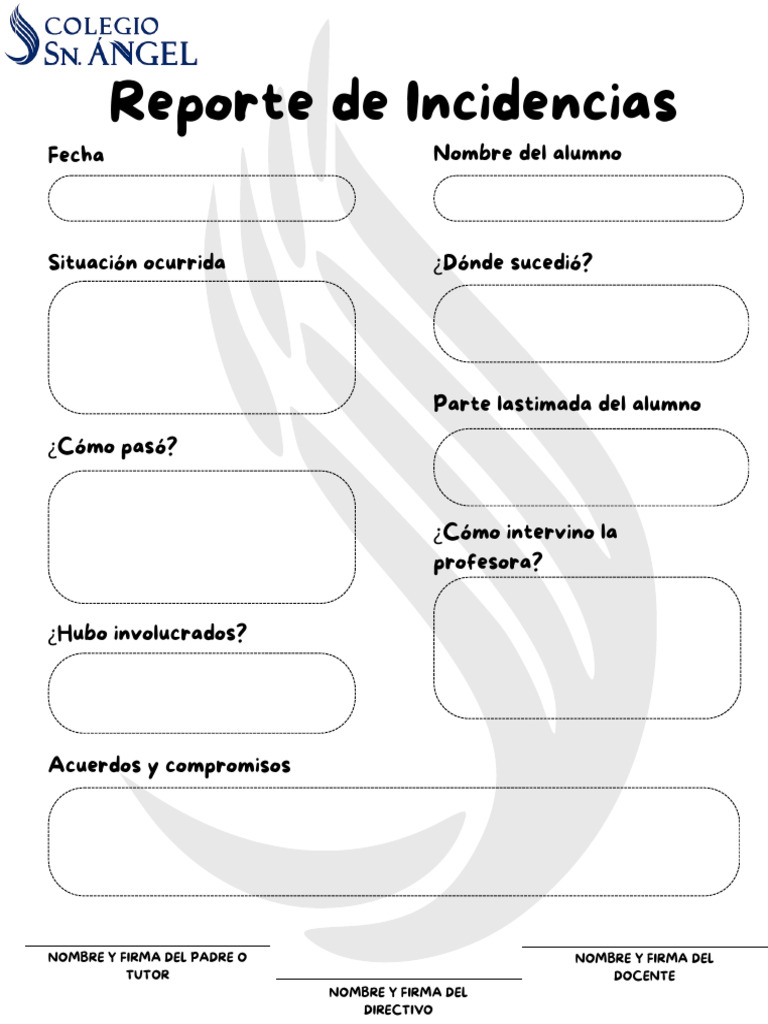 Reporte de Incidencias Escolares | PDF
