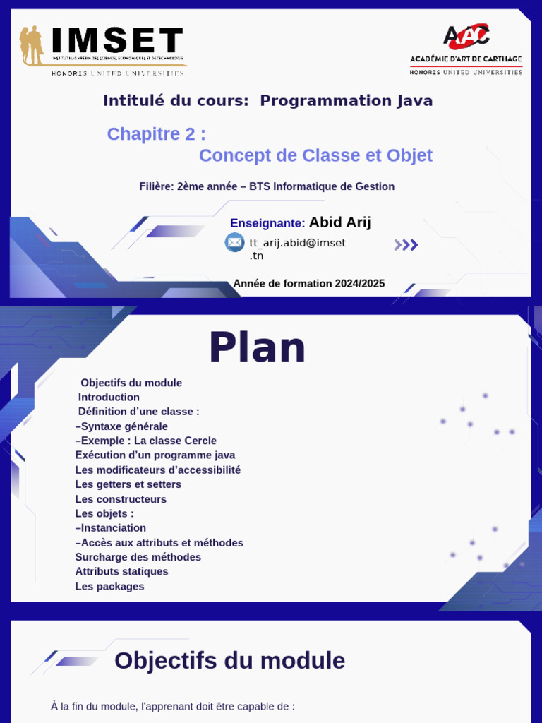 Introduction à la Programmation Java : Classes et Objets | PDF | Classe ...
