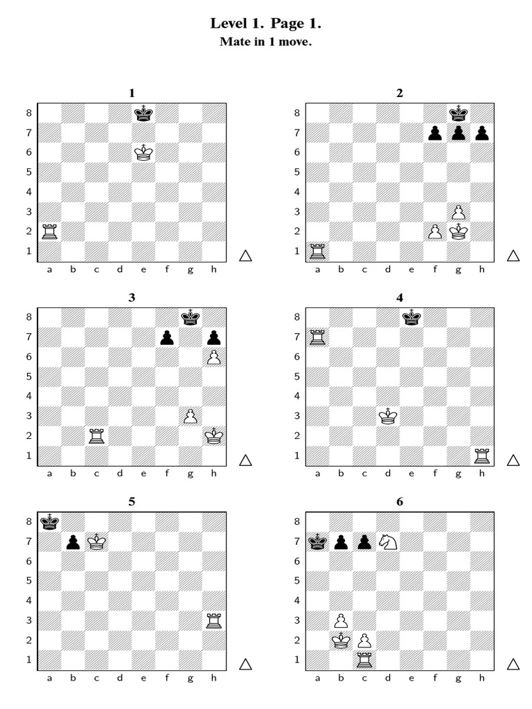 Chess Puzzles: Mate in 1 Moves | PDF | Chess | Traditional Board Games
