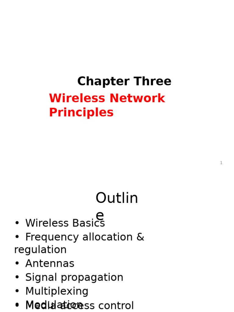Wireless Network Principles Explained | PDF | Radio | Antenna (Radio)