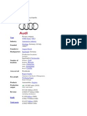 Brand Projector, PDF, Audi