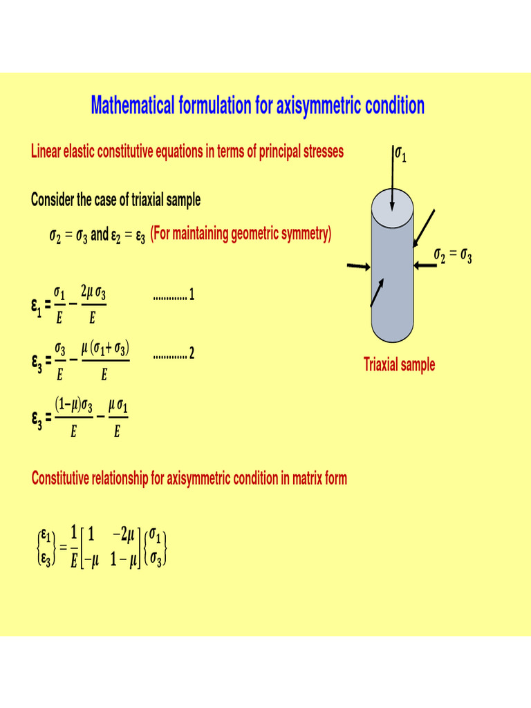 1.10 Mathematical Formulation Axisymmetic | PDF | Stress (Mechanics ...