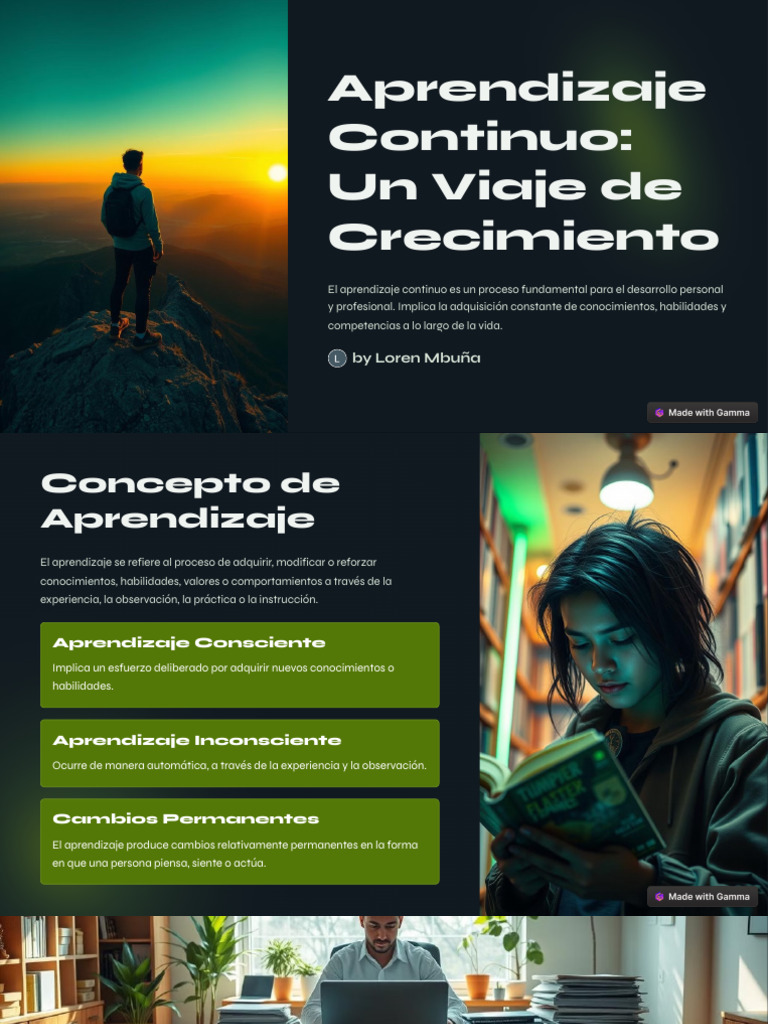 Aprendizaje Continuo Un Viaje de Crecimiento | PDF | Aprendizaje ...