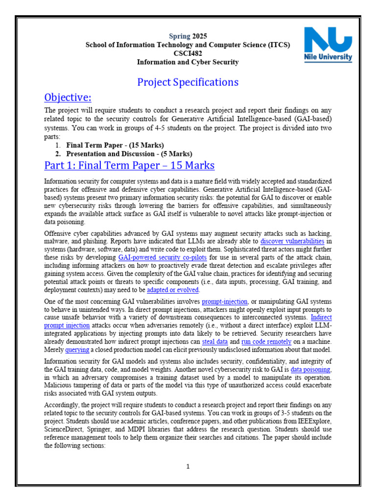 GAI Security Research Project Guide | PDF | Security | Computer Security