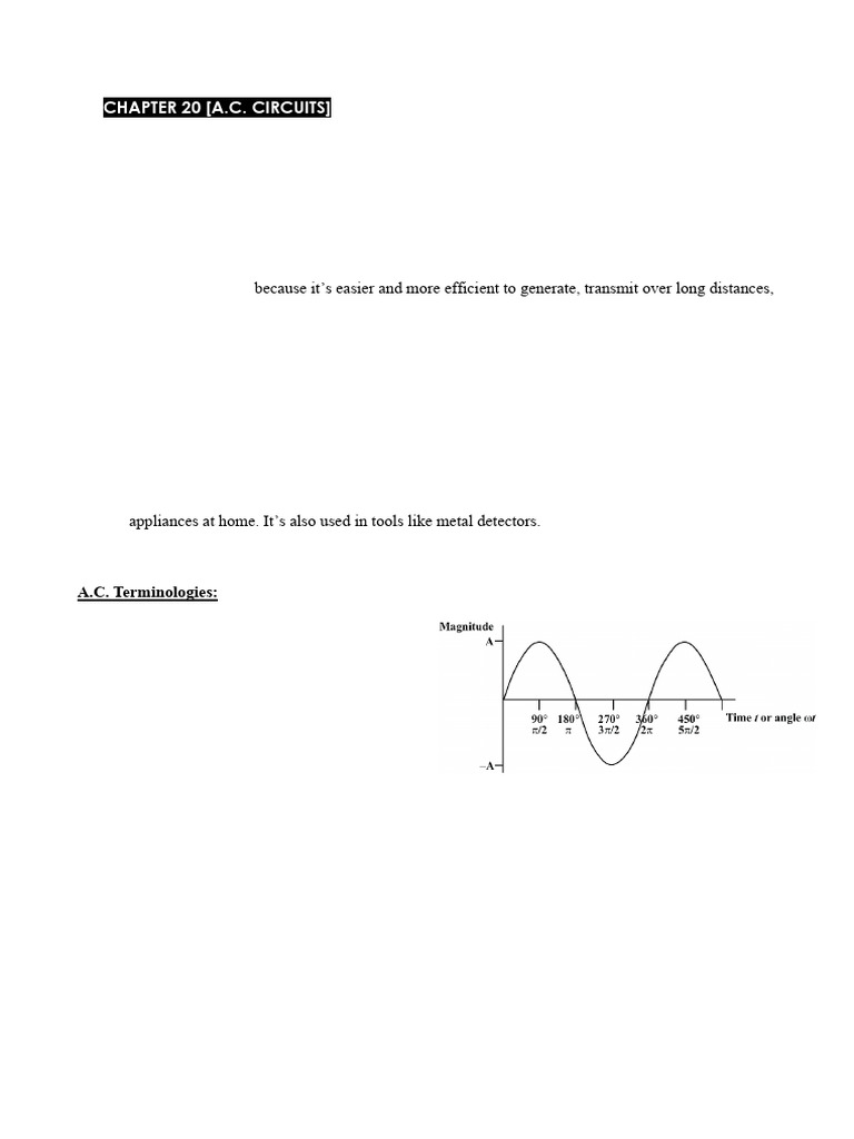 AC Circuit Analysis and Capacitive Reactance | PDF | Alternating ...
