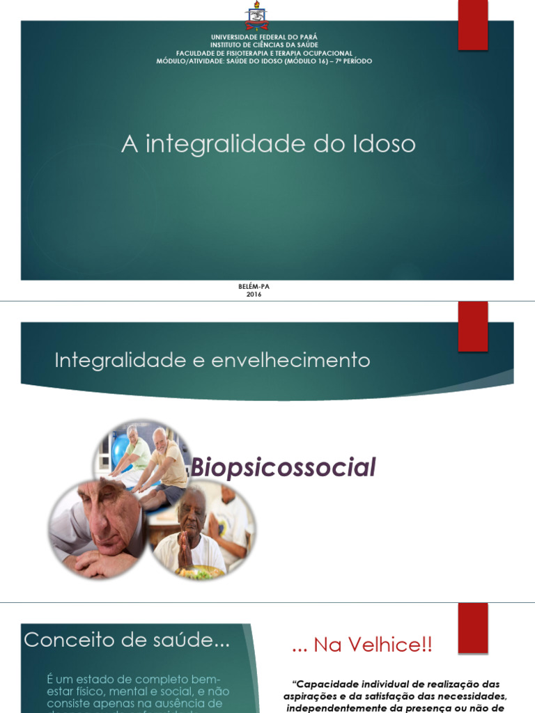 Integralidade na Saúde do Idoso | PDF | Envelhecimento | Terceira idade