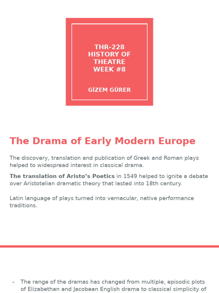 8-Theatre at Early Modern Drama-2 | PDF | Theatre