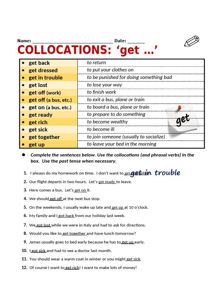 Essential English Collocations Guide | PDF | Linguistics | Grammar