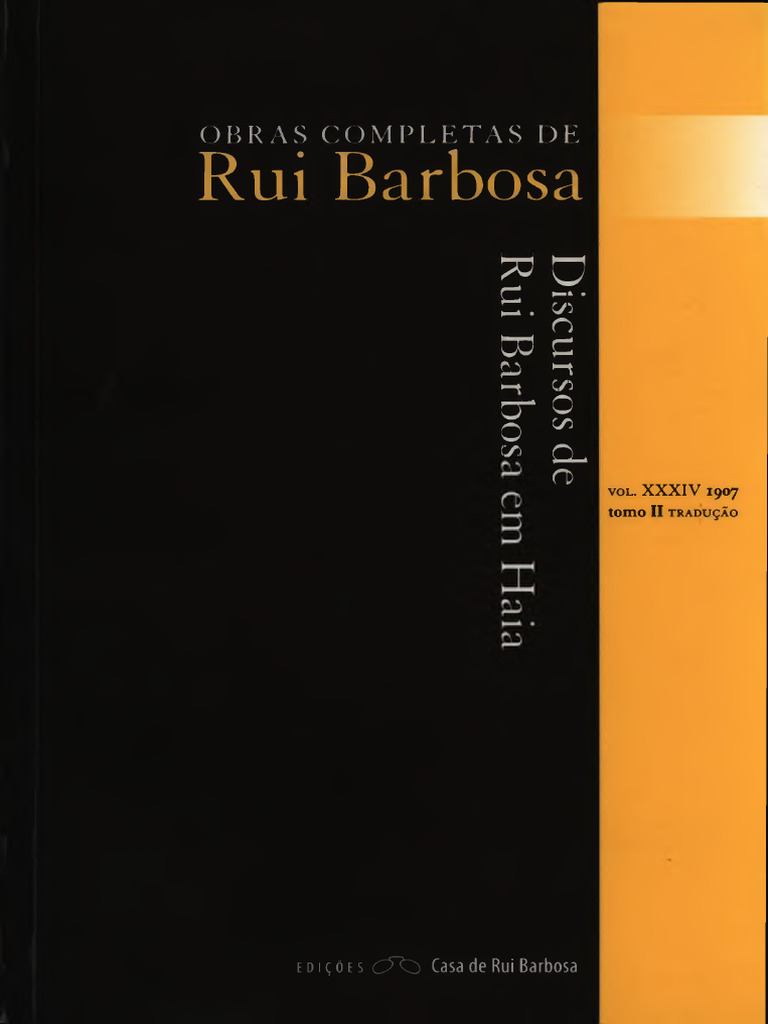 Discursos de Rui Barbosa em Haia 1907 | PDF | Arbitragem | Brasil