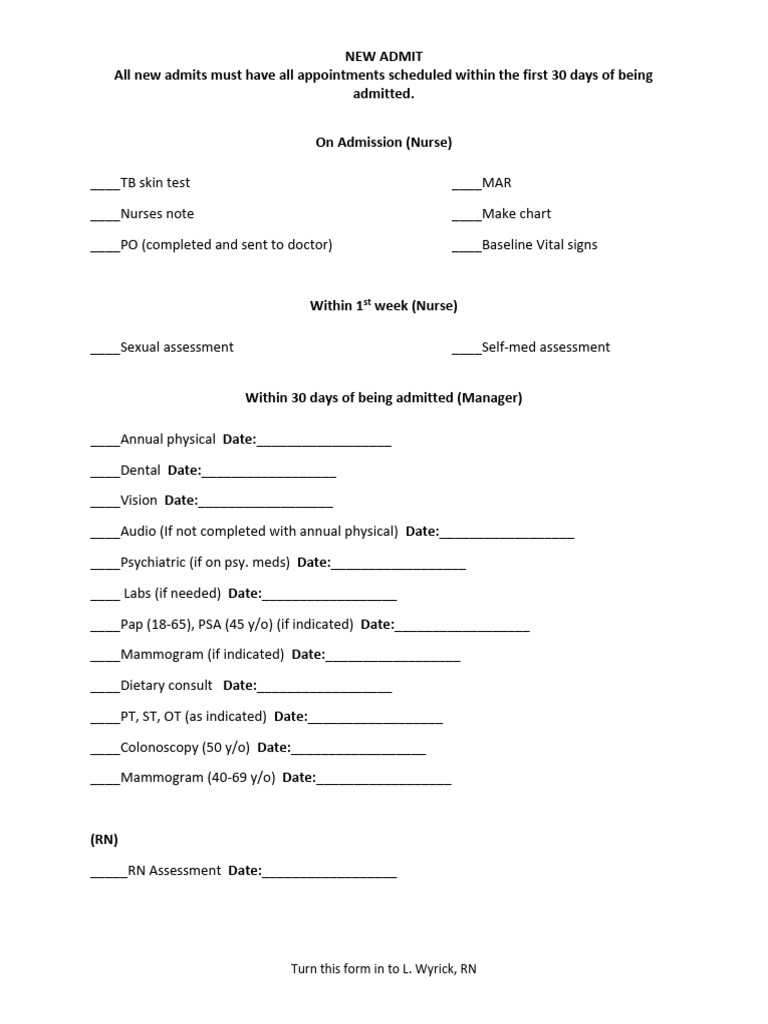 New Admit | PDF