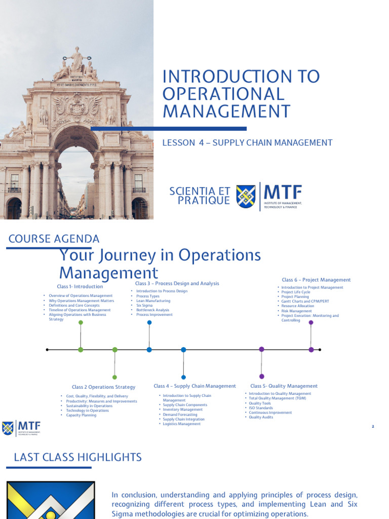 OM - Lesson 4 Supply Chain Management | PDF | Supply Chain | Logistics