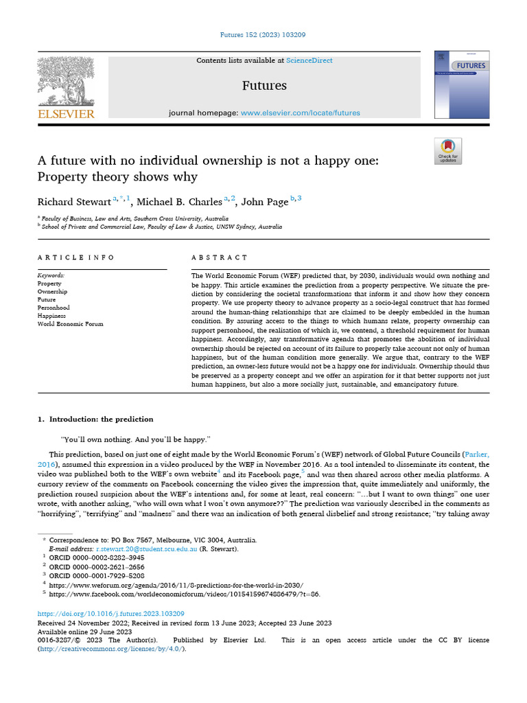 A Future With No Individual Ownership Is Not A Happy One - Property ...
