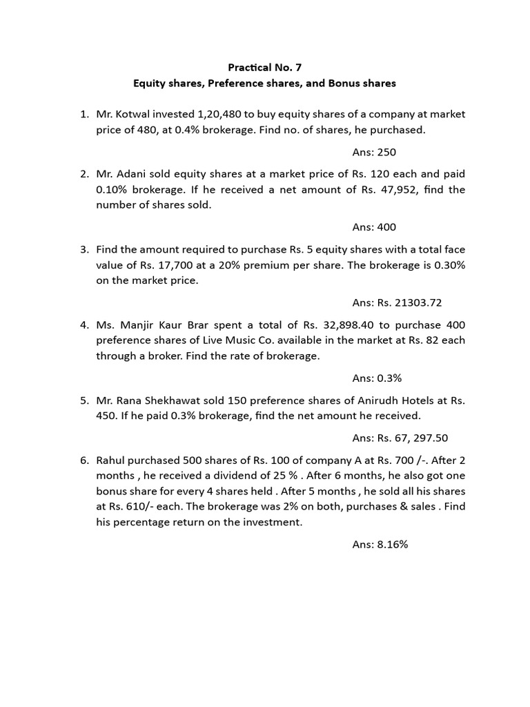 Practical No 7 COMM MATHS | PDF